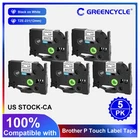 5PK Compatible with Brother PT-550 TZ231 TZe-231 12mm Black On White Label Tape