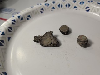 Dug Civil War era leather and brass rivets