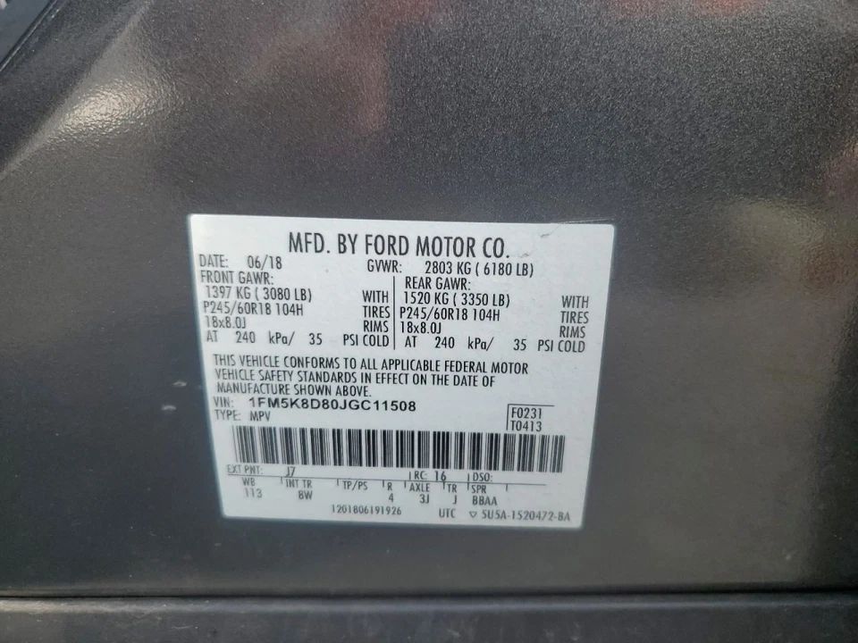 Radiator Fan Motor Fan Assembly AWD Fits 13-19 EXPLORER 3023515 - Image 2 of 4