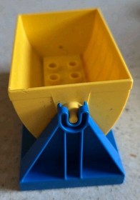 LEGO DUPLO - YELLOW AND BLUE UNLOADING WAGON - DELUXE TRAIN 10508 - VINTAGE