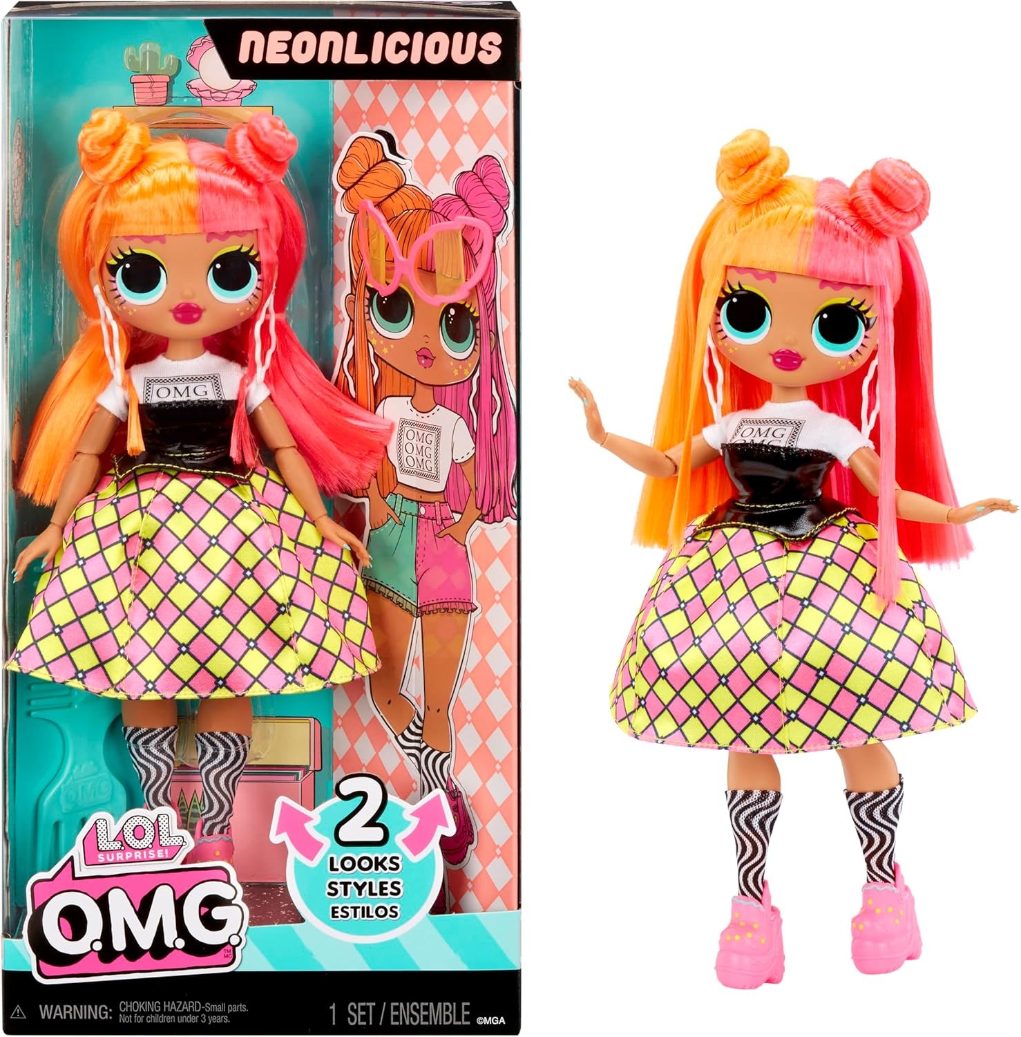 L.O.L. Surprise OMG Fashion Doll - Neonlicious - With Multiple Surprises includ