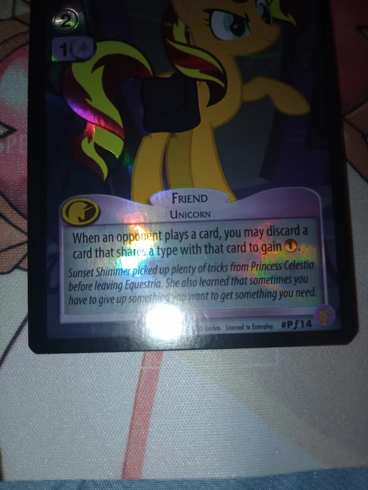 Mlp Ccg Sunset Shimmer Clever Girl Very Rare Promo Pf14 - Image 3 of 4