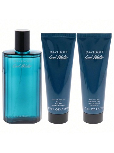 Davidoff Men's Cool Water 3pcs EDT Gift Set Fragrances 3616304197437