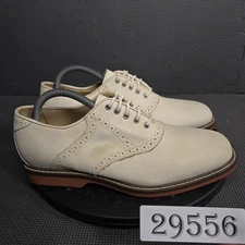 Johnston & Murphy Shoes Mens Size 8 Medium Sheepskin Oxford Dress Made Brazil