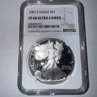 1987-S $1 Proof American Silver Eagle NGC PF69 Ultra Cameo