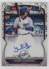 2023 Bowman Chrome Prospect Speckle Refractor /299 Yeiner Fernandez Auto 1e8e