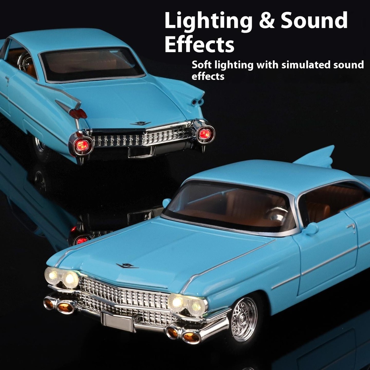 Cadillac Eldorado 1959 Diecast Model 1:24 Scale Retro Car with