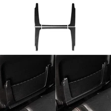Real Carbon Fiber Seat Back Storage Panel Cover For Dodge Durango Grand Cherokee