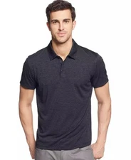 Alfani Polo Shirt Men's Small Kettle Gray Performance Stretch Moisture Wicking