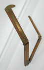 ANTIQUE NO. 32 BOXWOOD & BRASS 12" FOUR-FOLD CALIPER RULE - UNMARKED — photo 3