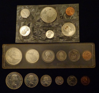 Lot of 3 Canada 80% Silver Coin Proof Sets 1960 1965 x2 Approx 3.3 Ounce Silver