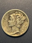 1944-S Mercury Silver Dime USA Coin - Very Good