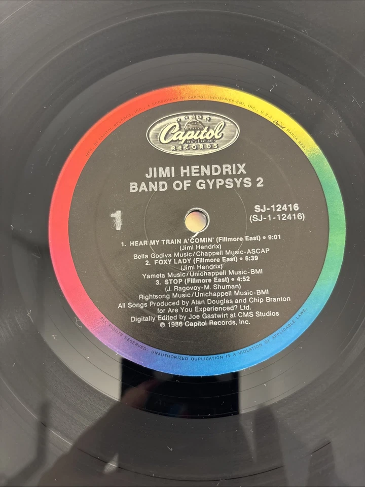 Jimi Hendrix "Band of Gypsys 2" Pristine 1986 Vinyl Pressing! - Image 4 of 4