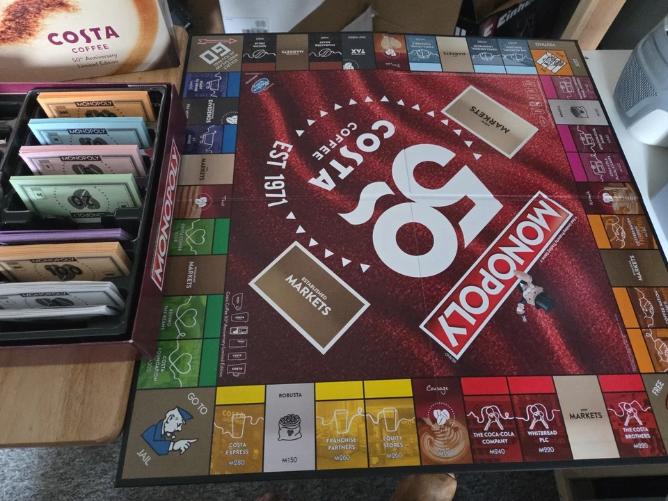 COSTA COFFEE MONOPOLY 50TH ANNIVERSARY RARE LIMITED EDITION - Image 2 of 4