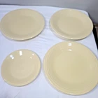 HOMER LAUGHLIN FIESTA IVORY 3 Dinner Plates & 1 Salad Plate