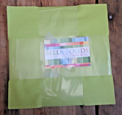 BELLA SOLIDS Moda Cotton Solid Chartreuse 10'' Fabric Layer Cake Green 9900-188