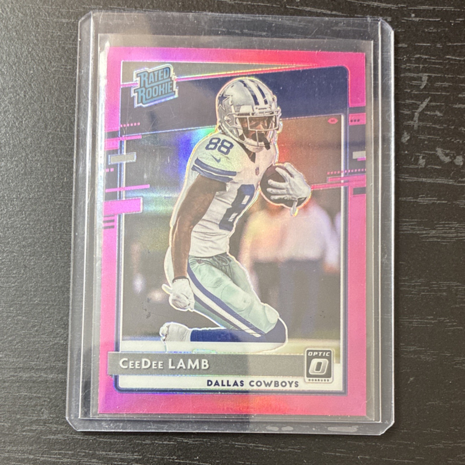 Panini 2020 Donruss Optic Rated Rookies Pink Prizm CeeDee Lamb #156 Football