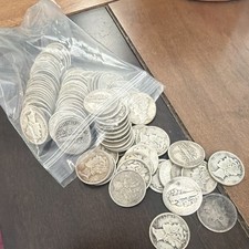 1 Mercury Dime US Coin Collection Lot - Circulated Ungraded Uncertified