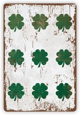 Farmhouse Shamrock Metal Sign, St. Patrick  s Day Wall Art