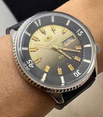 Orient Diver AAA Automatik Uhr 70er Jahre Vintage Kristall Innenlünette