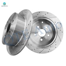 Rear 269mm Drilled Slotted Brake Disc Rotors For 2005 2006 Toyota Corolla