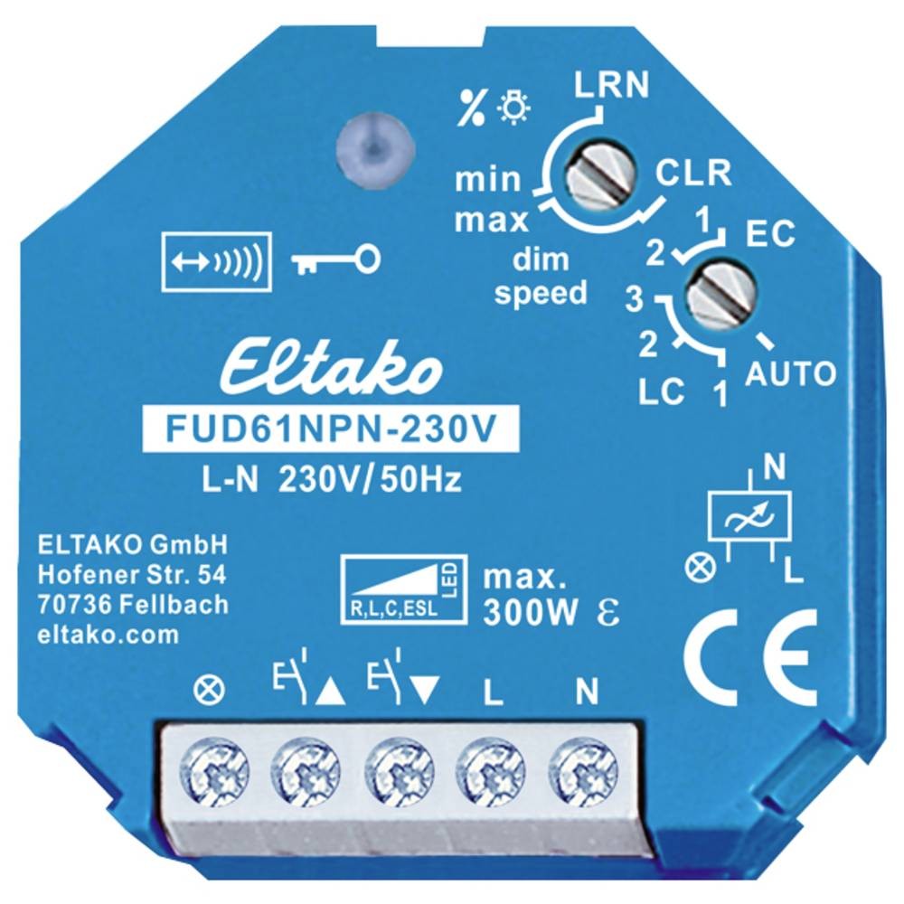 FUD61NPN-230V Eltako sans fil crée une ambiance lumineuse au salon