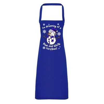 Carlisle blau-weiß Weihnachten Schneemann Schürze Fanmade Merchandise
