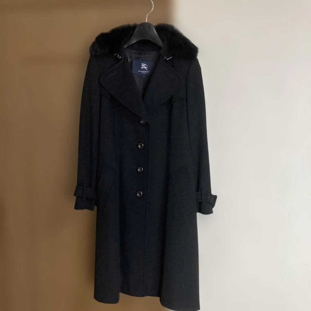 Burberry Black Coats, Jackets & Vests Fur Outer Shell for Women