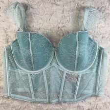 Victoria's Secret Dream Angels Corset Top Lace Mint Green Longline S.M NWT