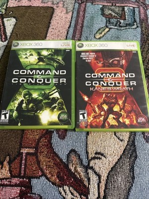 Command & Conquer 3: Kane's Wrath + Tiberium Wars Xbox 360 2 Game Lot   CIB!