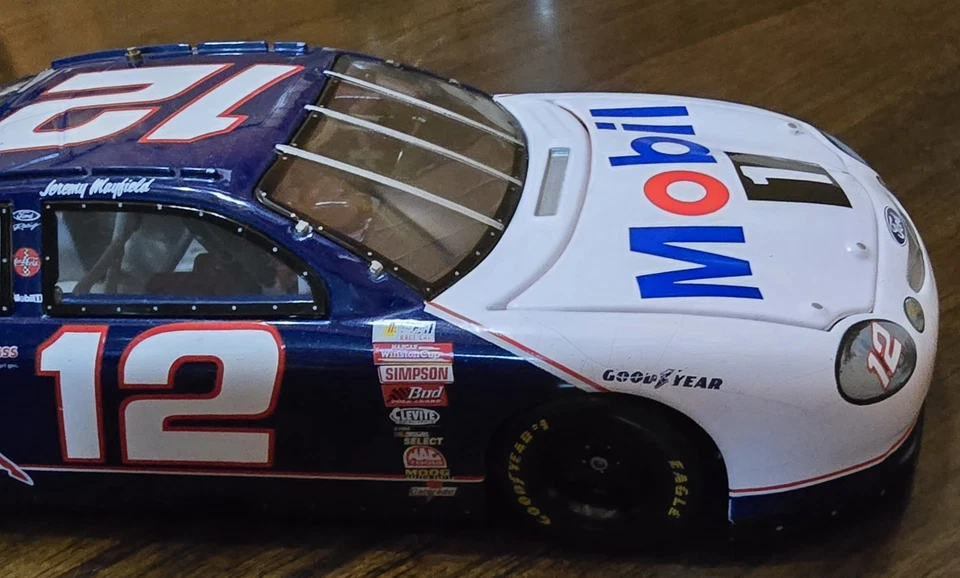 Coche Ford Taurus 8" Nascar 1/24 RC Authentics #12 Jeremy Mayfield Mobil 1 1998  Foto 4 de 4