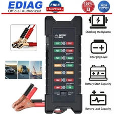 ANCEL BM410 Car 7 Digital Battery Health Tester 12V & 24V Battery Load Analyzer