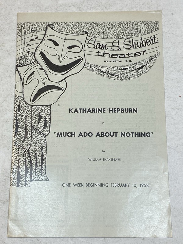 Katharine Hepburn Much Ado About Nothing Play Sam Shubert Theater Washington DC