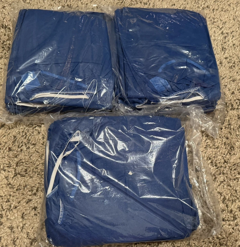 PANTALONES EXFOLIANTES DESECHABLES MEDIANOS 30 ct SOLO cintura elástica, azul real 😷 Foto 3 de 4