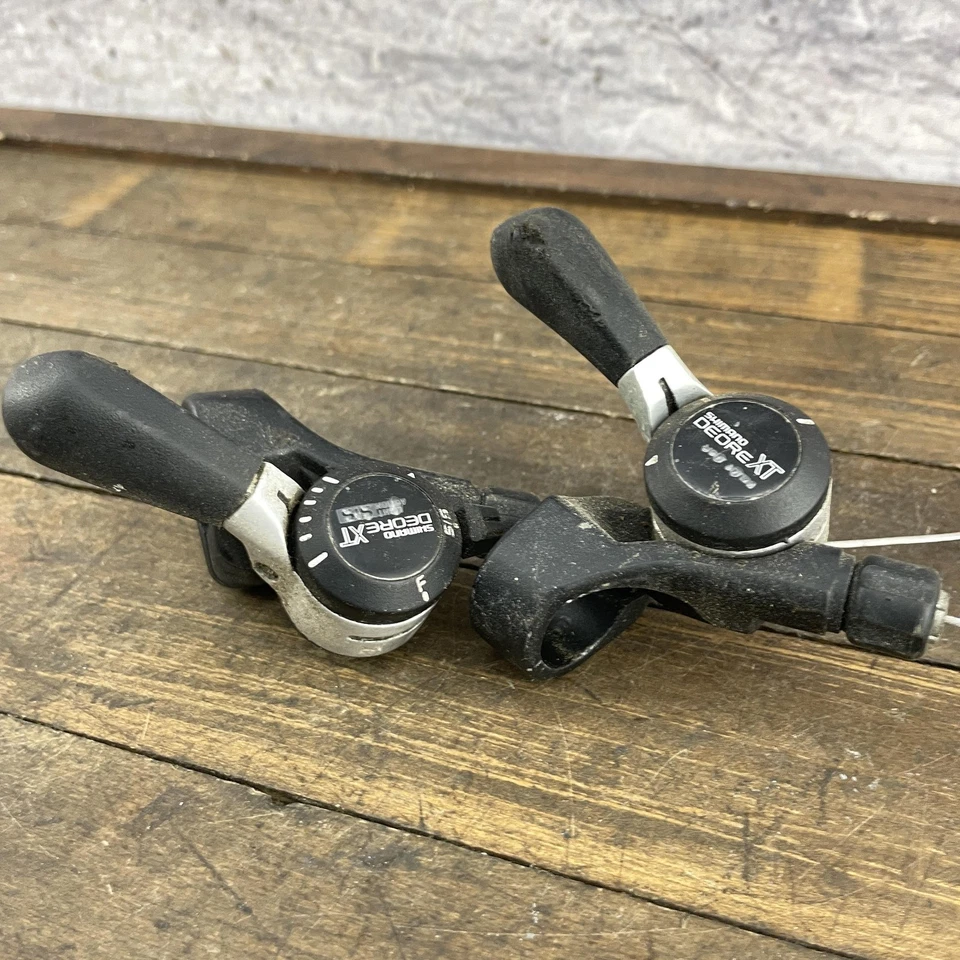 Vintage Shimano Deore XT SL-M730 Thumb Shifters Pair MTB SIS Indexed Japan 215g - Image 4 of 4