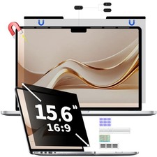 Magnetic Laptop Privacy Screen for 15.6 Inch 16:9, Removable Computer Screen ...