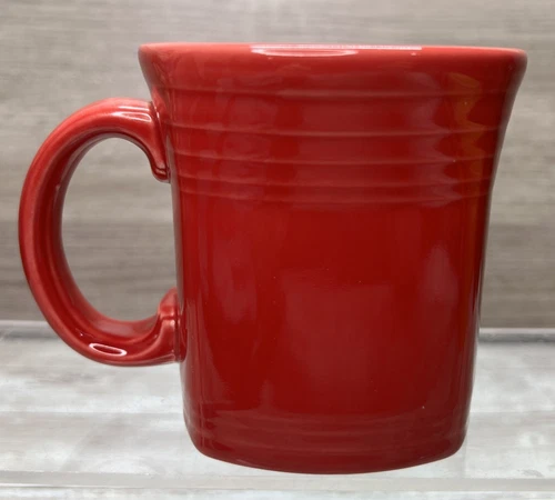 Square Fiestaware Coffee Mug - 13oz -Red Homer Laughlin Fiesta Ware 4" x 4"