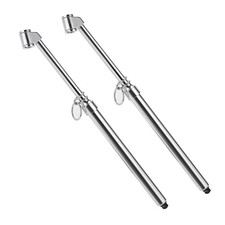 Heavy Duty Dual Head Truck Tire Pressure Gauge 20-220 Psi Chrome Brass