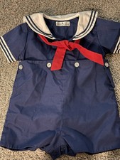 Petit Ami Navy Nautical Baby Girls Sailor Outfit 6 Months