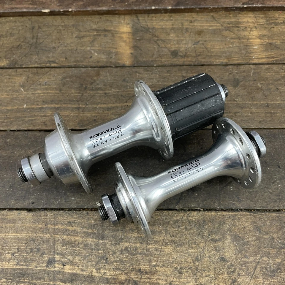 Formula Road Bike Hub Set 32H Rear 28H Front 130mm Alloy Sealed Bearing Pair - Image 2 of 4