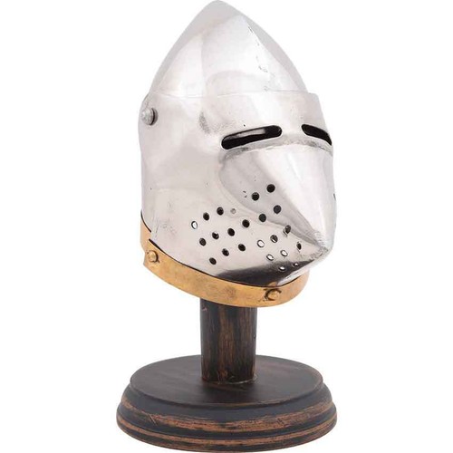 Mini Hound Skull Pig Face Bascinet Medieval Helmet - Picture 2 of 4