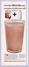 1958 Nestle's Quik Makes The Very Best Chocolate VINTAGE PRINT AD LM58