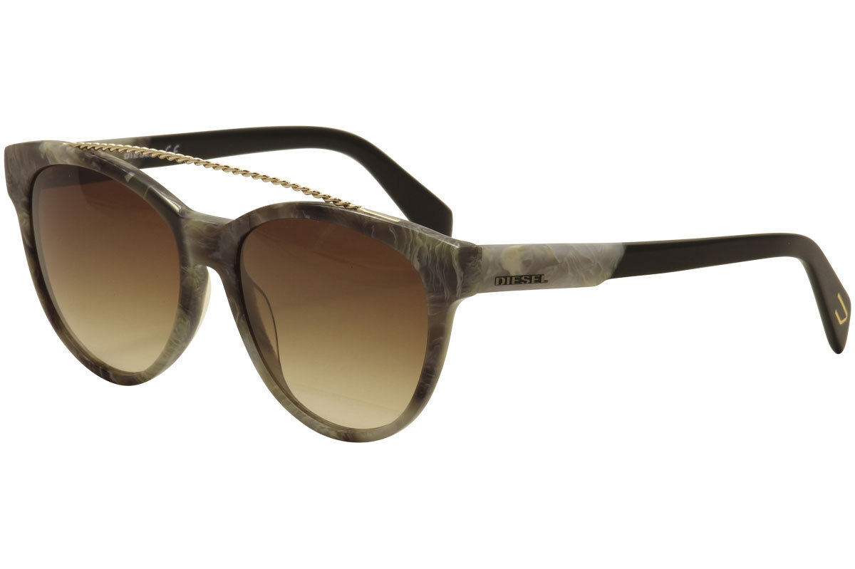 Diesel Men's DL0189 DL/0189 20K Grey Marble/Black Fashion Sunglasses 54mm