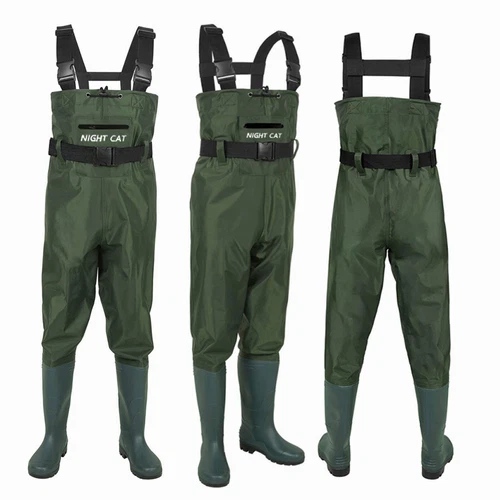 Waterproof Fishing Chest Waders Pants with Boots Rafting Wading Tackle 40-47