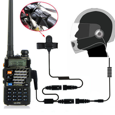 CASCO MOTO CUFFIE AURICOLARI per Baofeng UV-5R Kenwood Radio Walkie | eBay