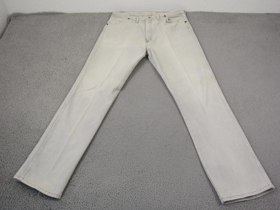 Vintage Wrangler Jeans Mens W38 L34 Blue Cowboy Cut 13MWZ Made in USA 80s 90s - Image 4 of 4