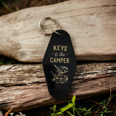Vintage Style Motel Keychain Retro The Keys To The Camper Gift RV Camping