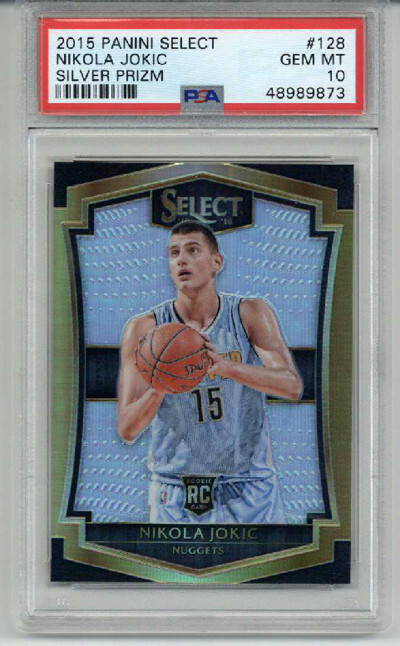 2015 PANINI SELECT SILVER PRIZM #128 NIKOLA JOKIC ROOKIE RC CARD