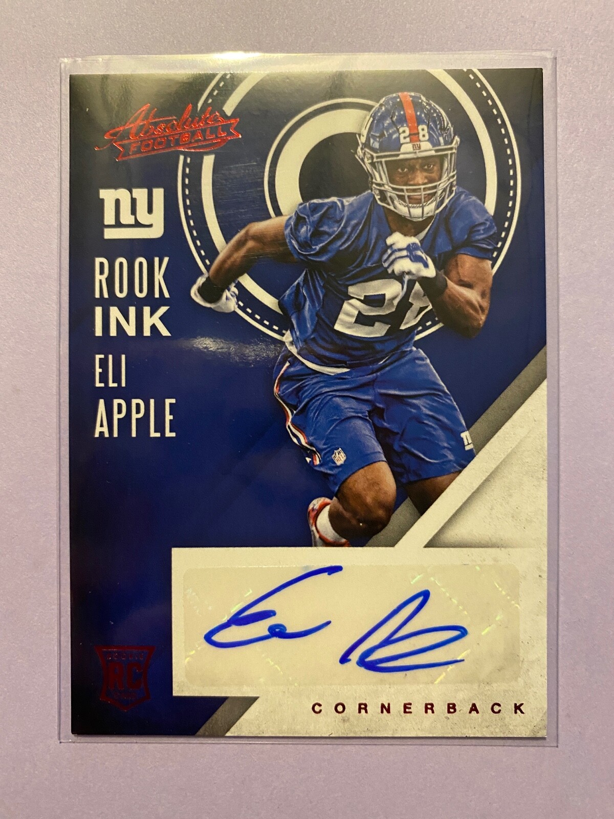 Eli Apple Panini Absolute Rook Ink #17 Blue