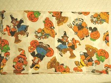 Halloween Fabric Wamsutta Hoedown On The Farm 1994 Sew Scary Crafts 104" Length